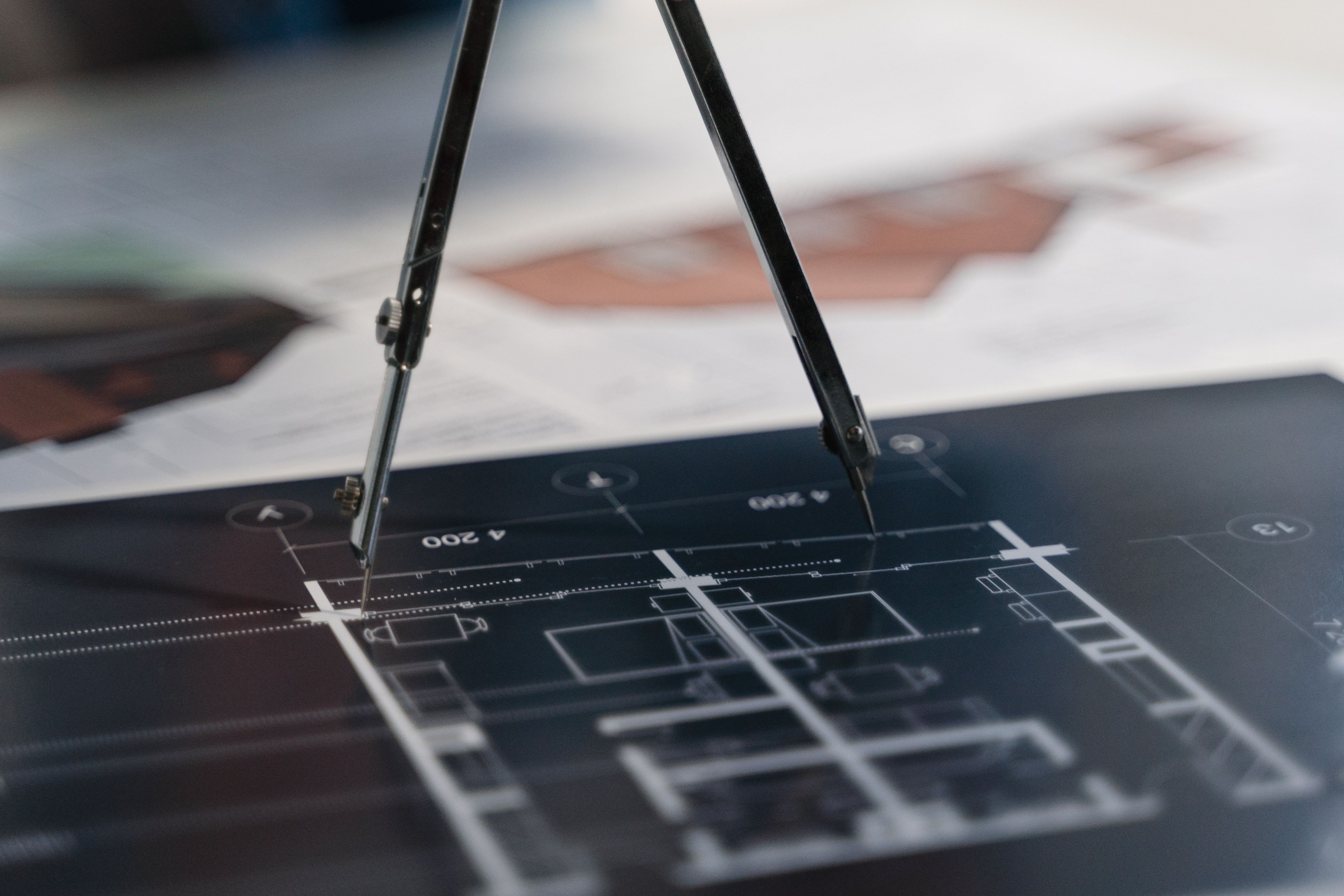Structural engineering drawing and blueprint